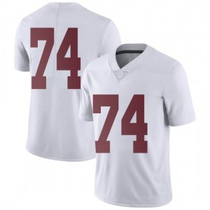 NCAA Men's Alabama Crimson Tide #74 Damieon George Jr. Stitched College Nike Authentic No Name White Football Jersey OH17R28FD